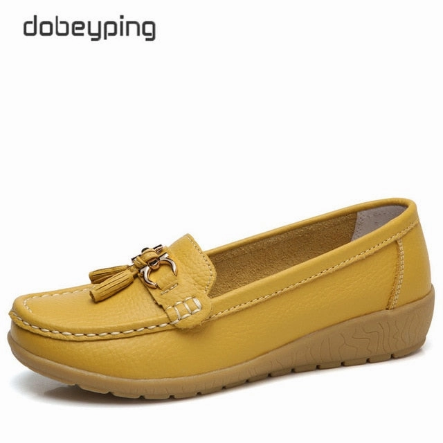 dobeyping 2018 New Arrival Shoes Woman Genuine Leather Louis Vuitton Loafers