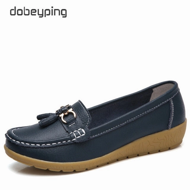 Best Suede Loafers dobeyping 2018 New Arrival Shoes Woman Genuine Leather
