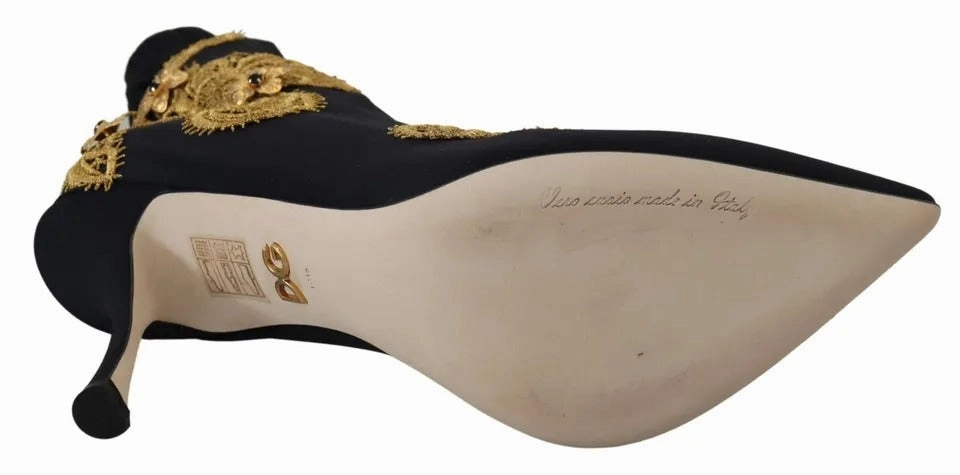 Adidas S2g Spikeless Leather 24 Golf Shoe Dolce & Gabbana Black Gold Embroidery Slip On Boots Shoes