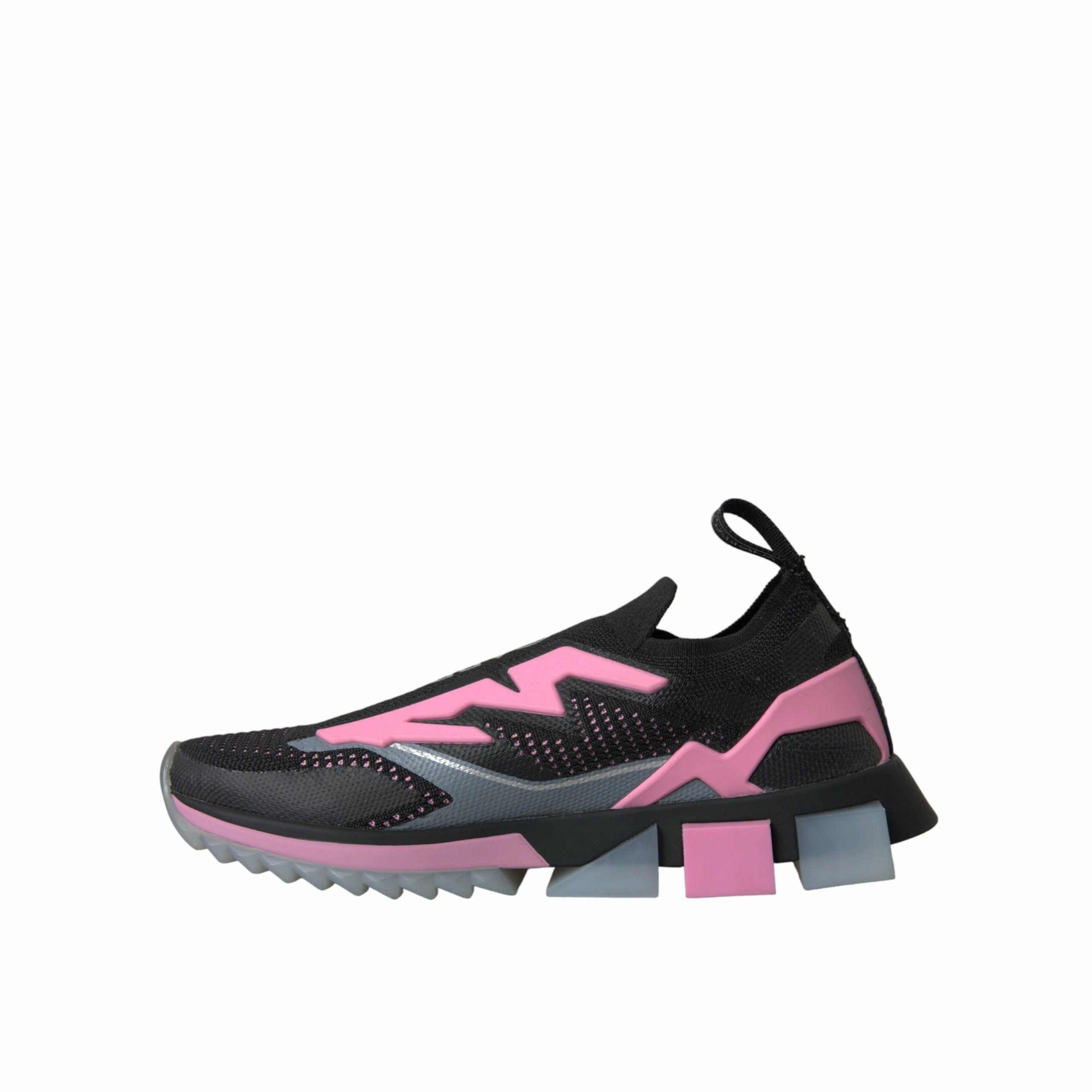 Dolce & Gabbana Black Pink Slip On Sorrento Sneakers Shoes Retro High Top Sneakers