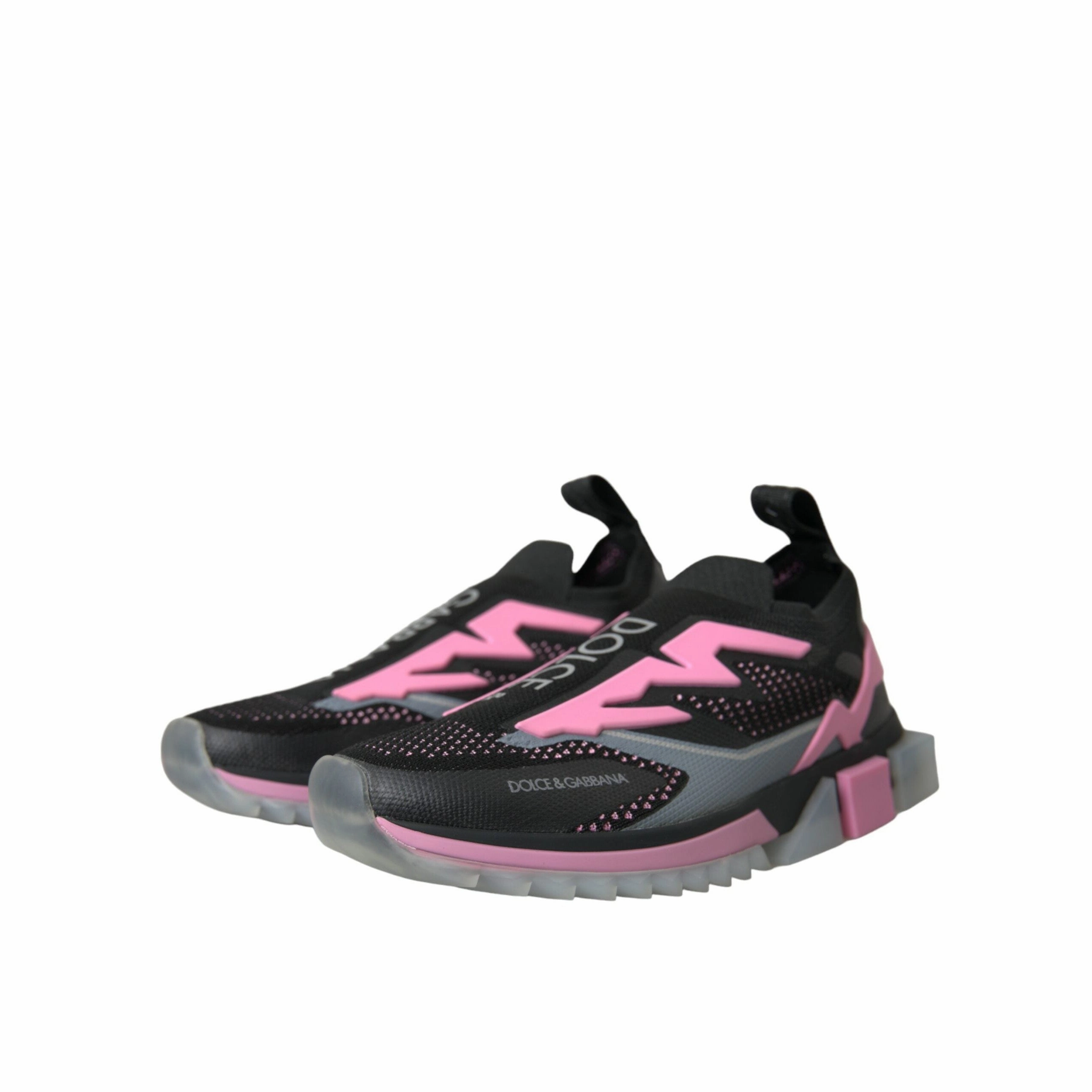 Street Sneakers Dolce & Gabbana Black Pink Slip On Sorrento Sneakers Shoes