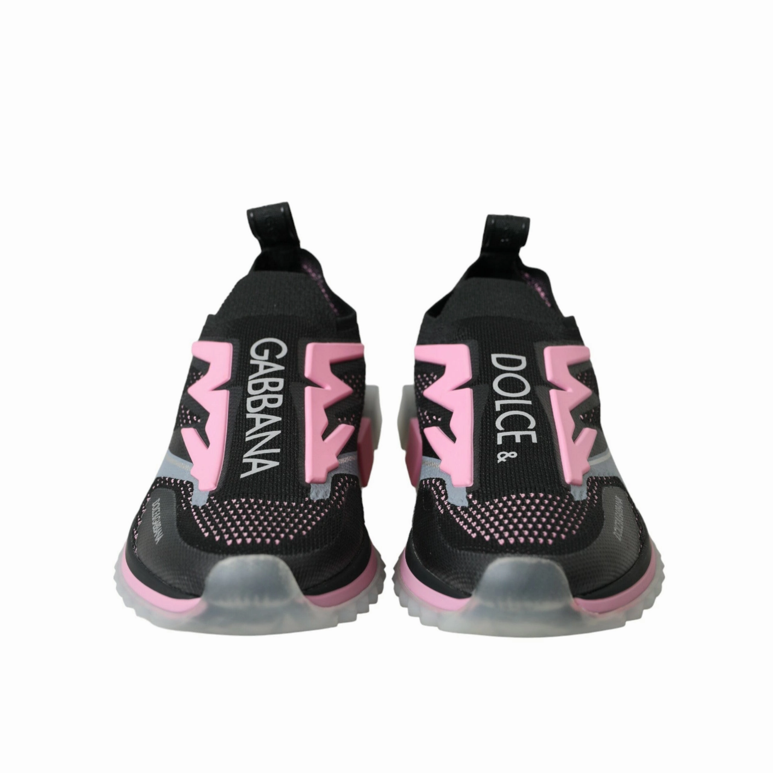 Dolce & Gabbana Black Pink Slip On Sorrento Sneakers Shoes Gym Sneakers