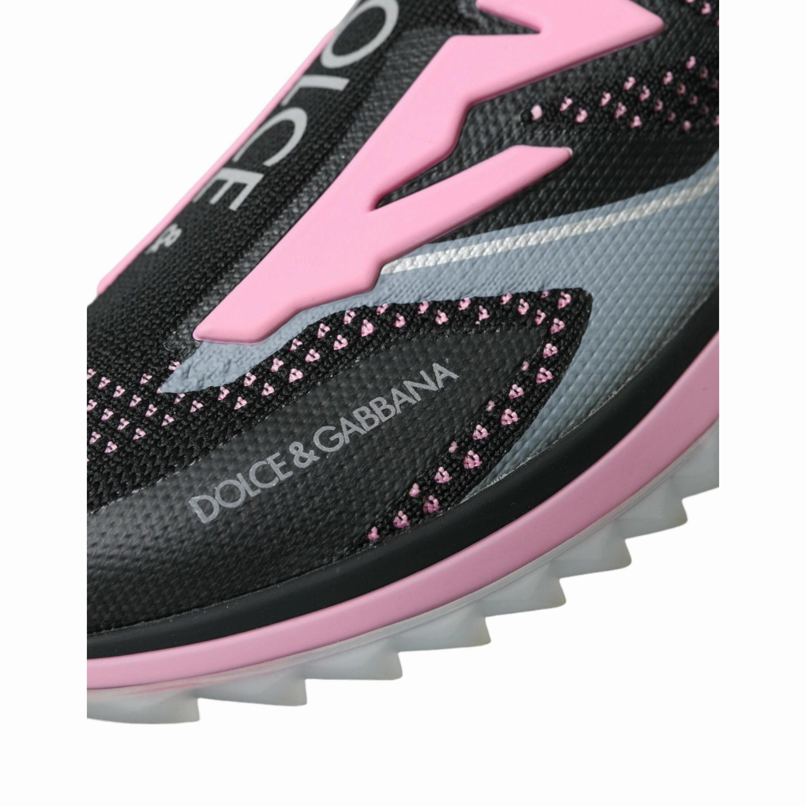 Dolce & Gabbana Black Pink Slip On Sorrento Sneakers Shoes Speedo Water Sneakers