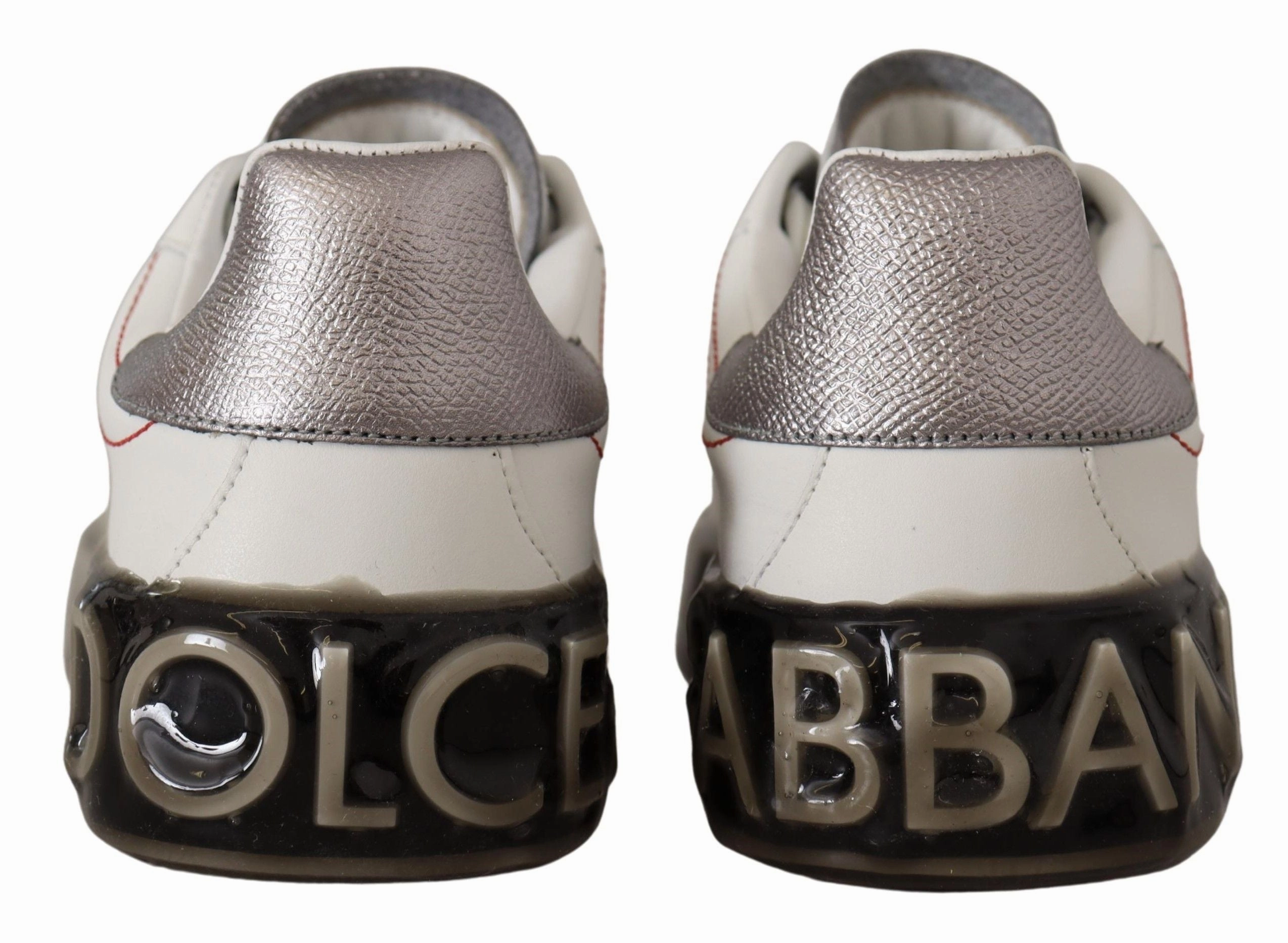 And Jordan Sneakers Dolce & Gabbana Elegant White Leather Sneakers
