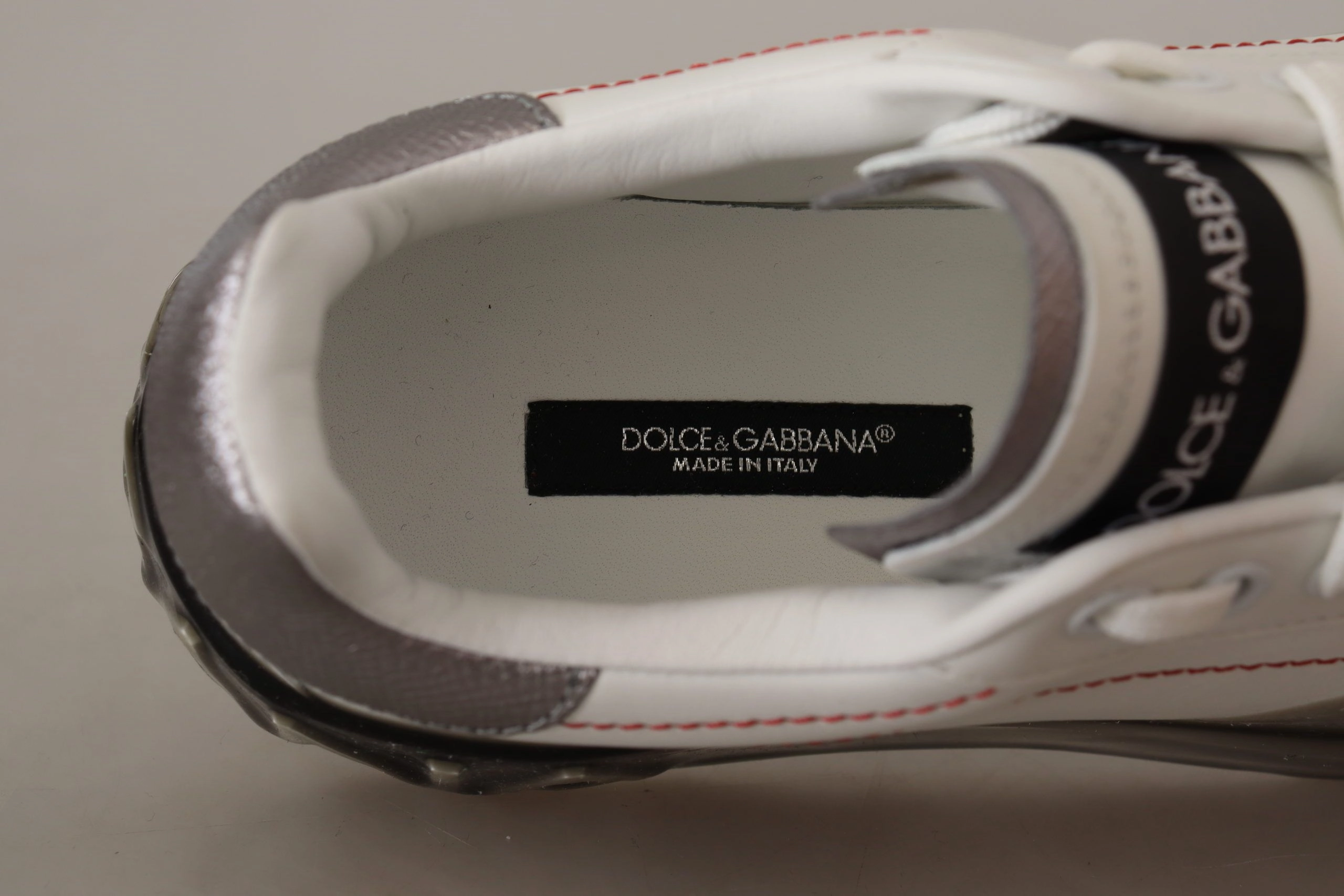 Anthony Towns Sneakers Dolce & Gabbana Elegant White Leather Sneakers