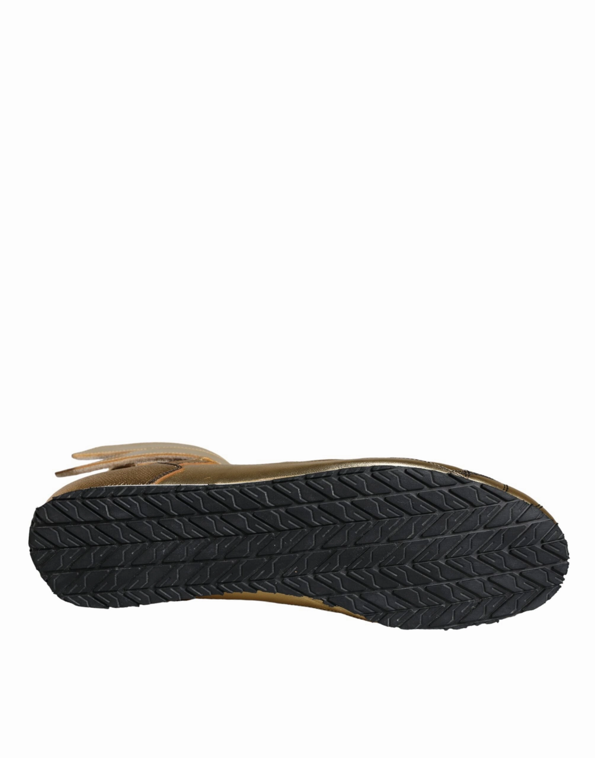 Dolce & Gabbana Gold Leather Sartoria High Top Sneakers Shoes Asics Shoes With Wide Toe Box