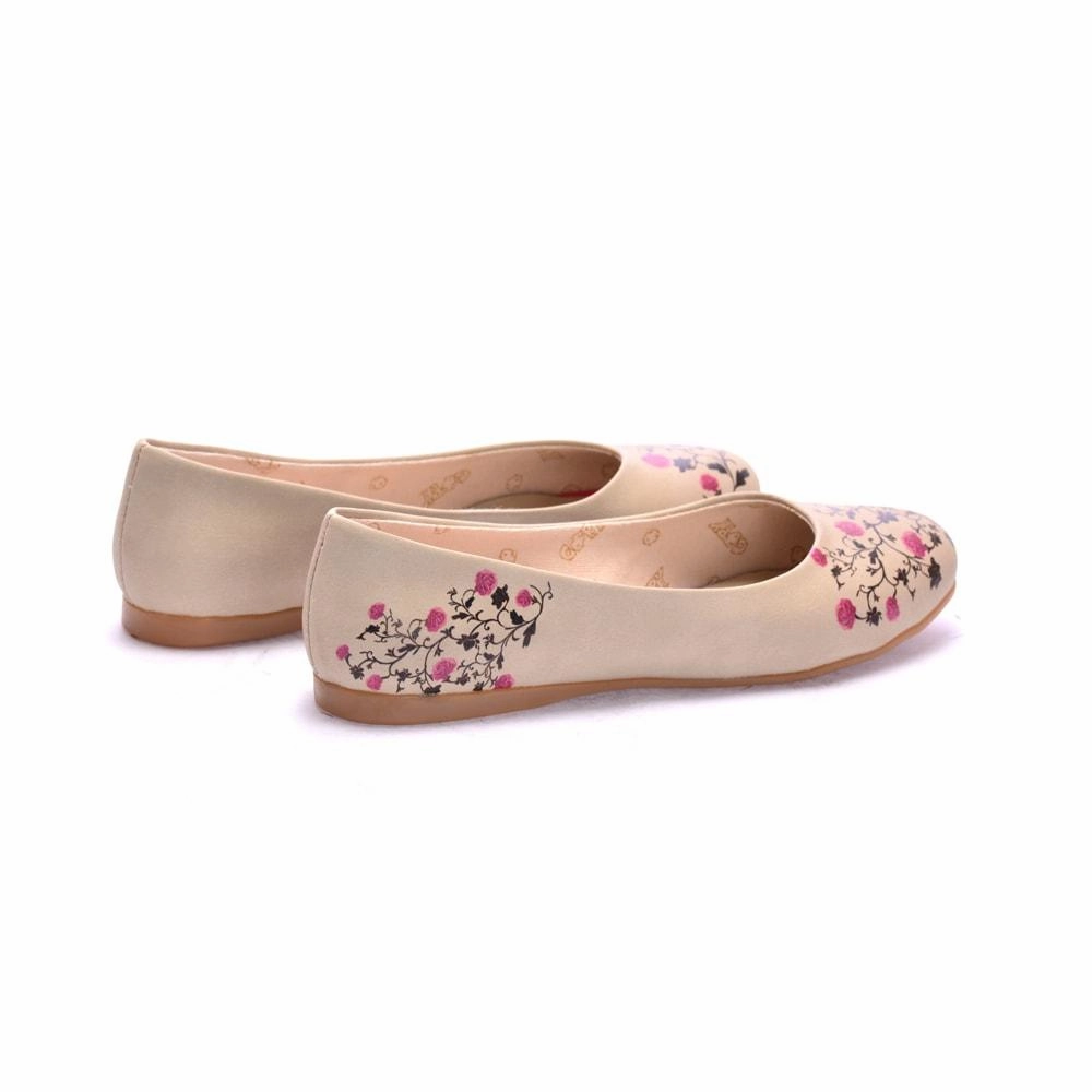 Slip On Ergonomic Design Roses Ballerinas Shoes 2016