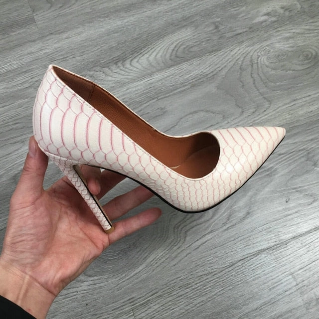 70s Dress Shoes 2020 Women Classic Pumps Extreme High Heels 12cm Sexy Stilettos Ladies Pointed Toe Shoes Nude Red Blue Black Beige Leopard Heels