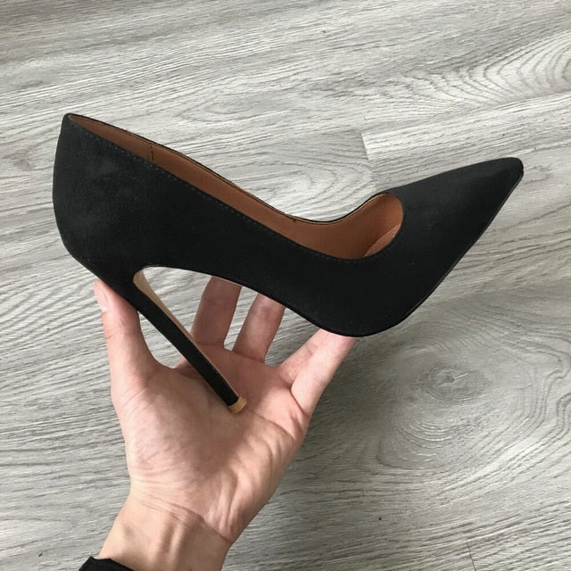 2020 Women Classic Pumps Extreme High Heels 12cm Sexy Stilettos Ladies Pointed Toe Shoes Nude Red Blue Black Beige Leopard Heels Comfortable Low Heel Dress Shoes