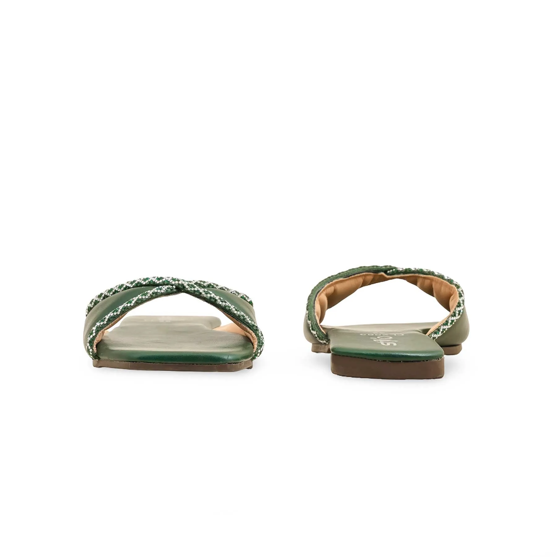 Green Casual Slipper CL2065 Cloud Slides