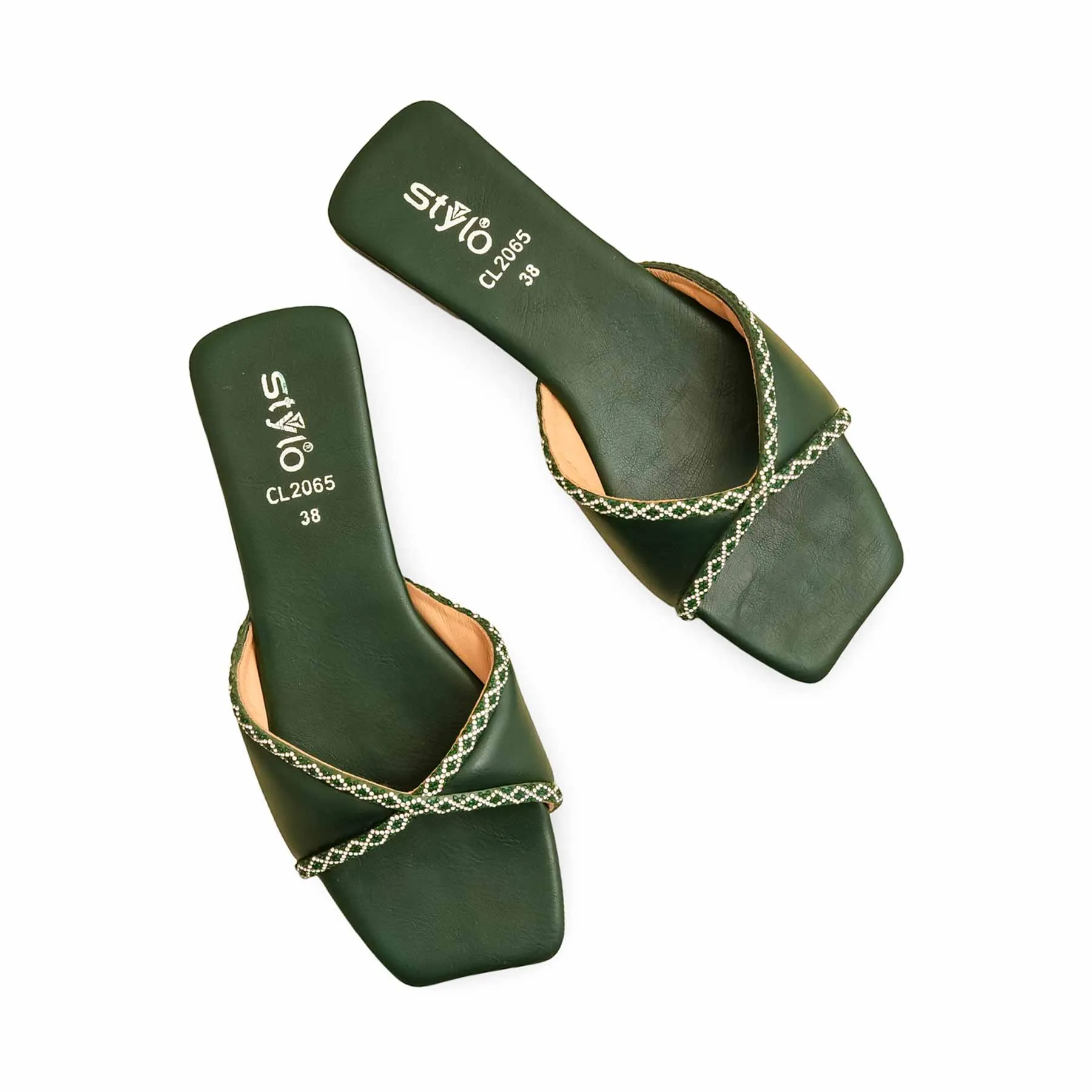 Trendy House Slippers Green Casual Slipper CL2065
