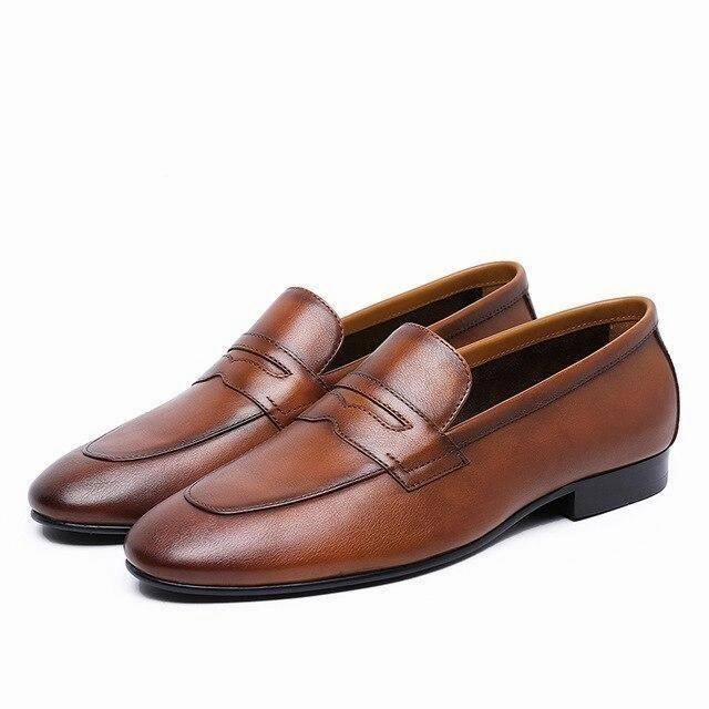 West Louis Genuine Leather Fashion Leader Loafers Dress Shoes Too Big