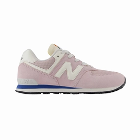 Kindergarten kids' things Cool kids' gear NEW BALANCE GC574VPK-W 574 v1 JR'S (Wide) Twilight Haze/Sea Stone Leather & Mesh Lifestyle Shoes