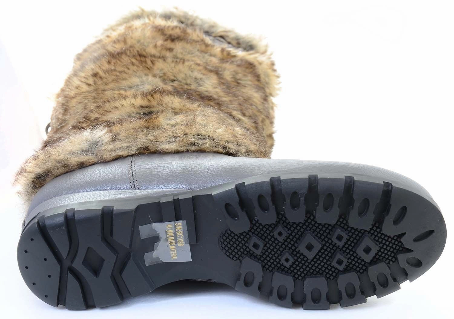 Hunter Rain Boots Return Policy Grey Vegan Fur Rivet Studded Flat Mukluk Outdoor Boots