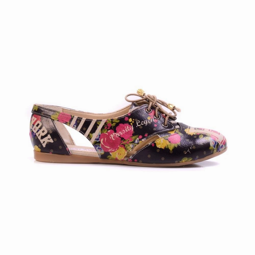 City Run Hiking Mood Roses Ballerinas Shoes YAB103