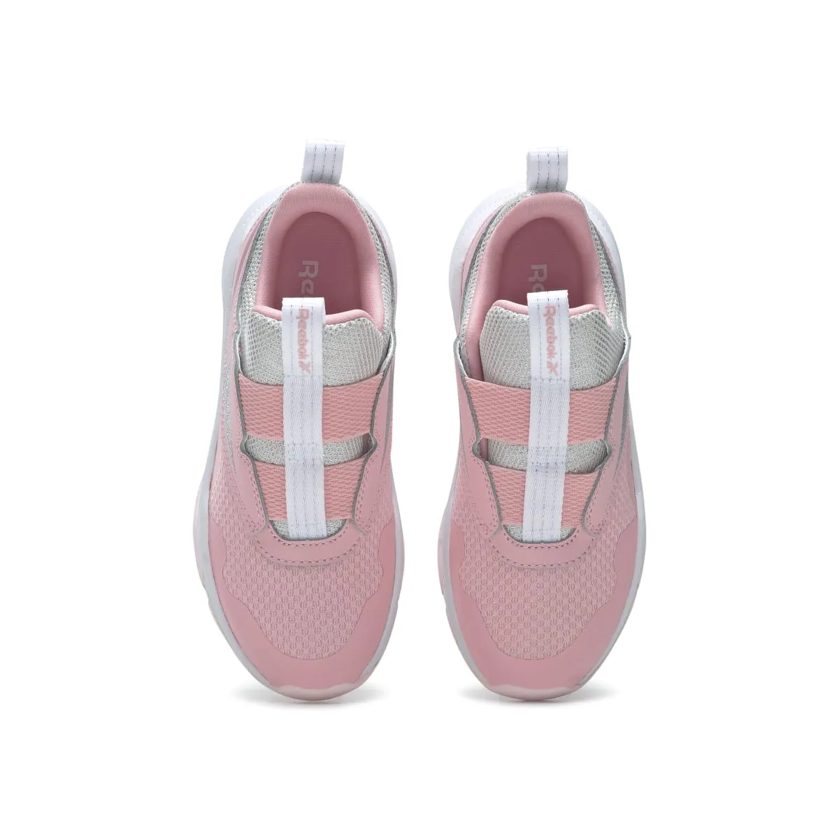 Lunch Pace Pull Hike REEBOK GW1237 XT SPRINTER SLIP-ON YTH'S (Medium) Pink/Pink/Silver Textile/Leather Running Shoes