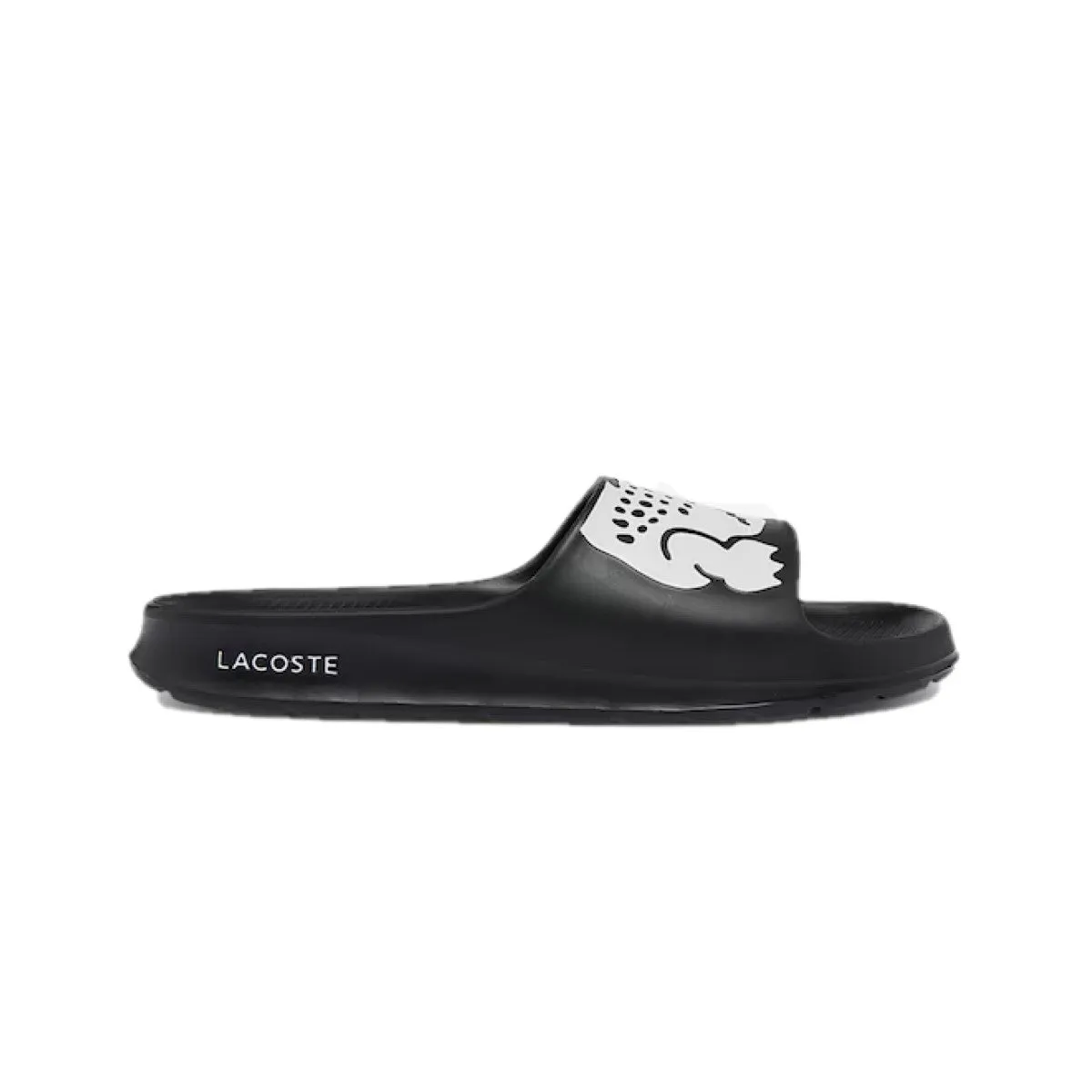 Matte Base LACOSTE 7-41CMA0010312 CROCO 2.0 0721 2 MN'S (Medium) Black/White Synthetic Slides