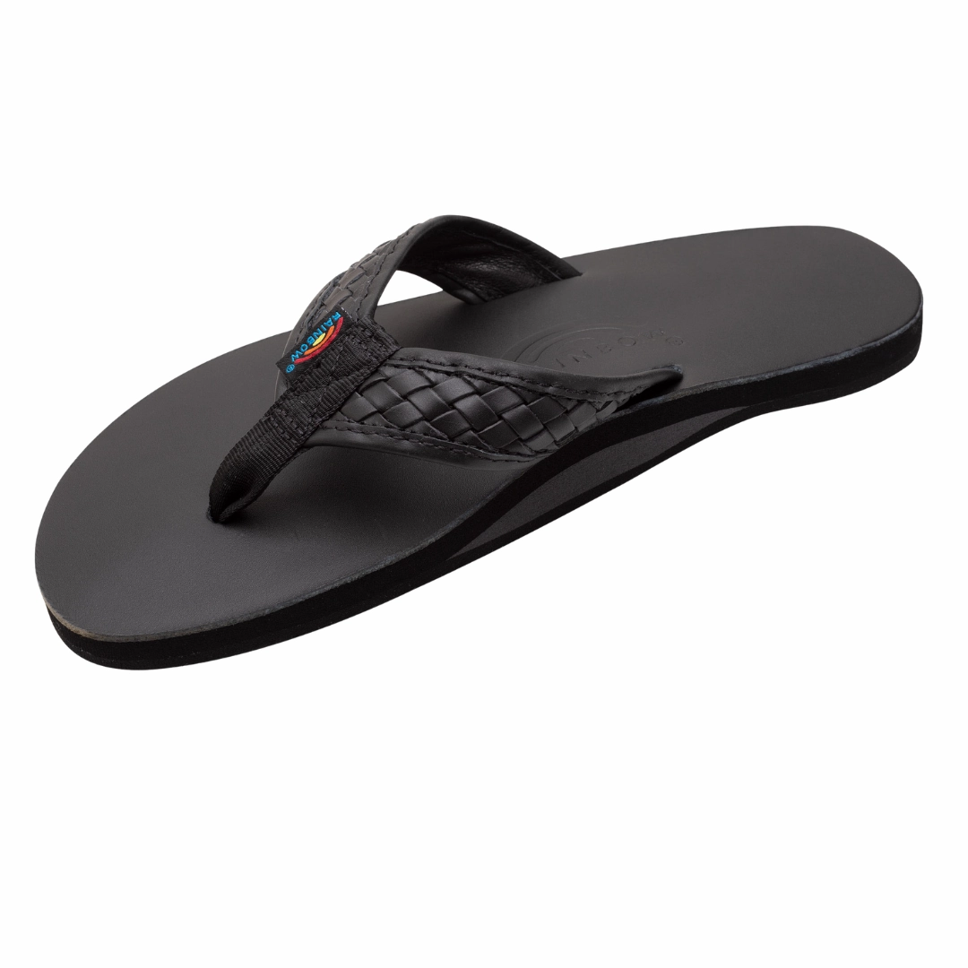 Modern Design RAINBOW 301ALTWSM/TTBK THE BENTLEY MN'S (Medium) Black Leather Strap Sandals
