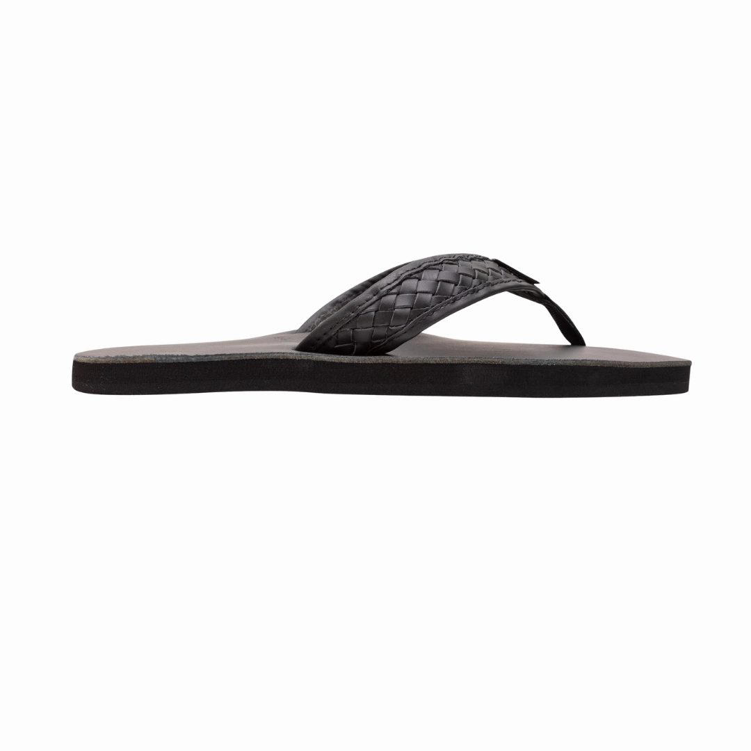 RAINBOW 301ALTWSM/TTBK THE BENTLEY MN'S (Medium) Black Leather Strap Sandals Water Resistant