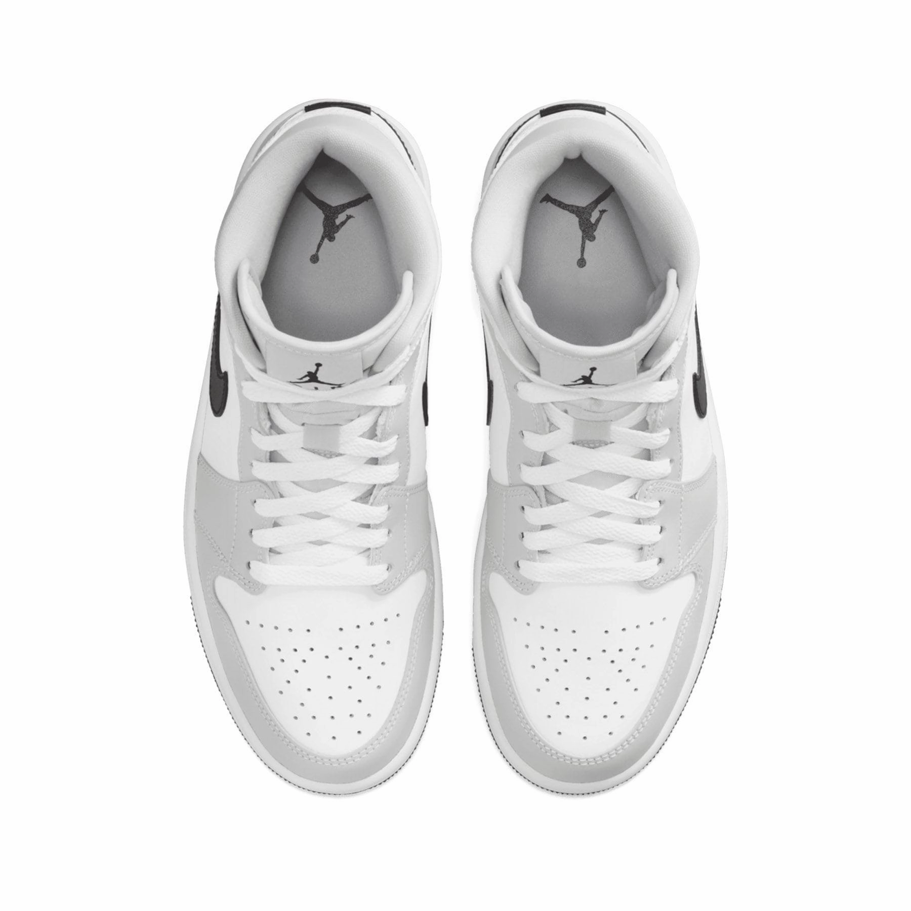 Air Jordan 1 Mid WMNS 'Light Smoke Grey' Metallic Asics Shoes