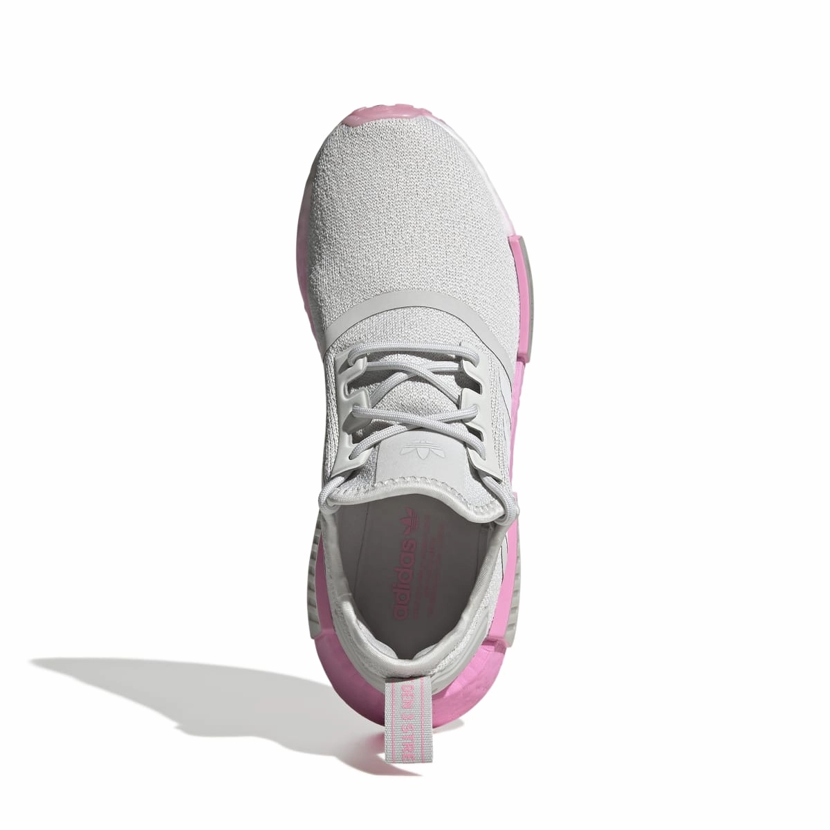 ADIDAS GW9462 NMD_R1 WMN'S (Medium) Grey/Pink/White Stretch Fabric Running Shoes stretchy - upper shoes fashion