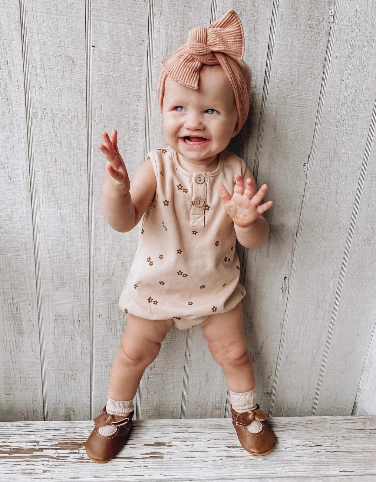 High Heel Dangling Dusty Rose & Oyster  BELLA JANES Shoes Baby and Toddler