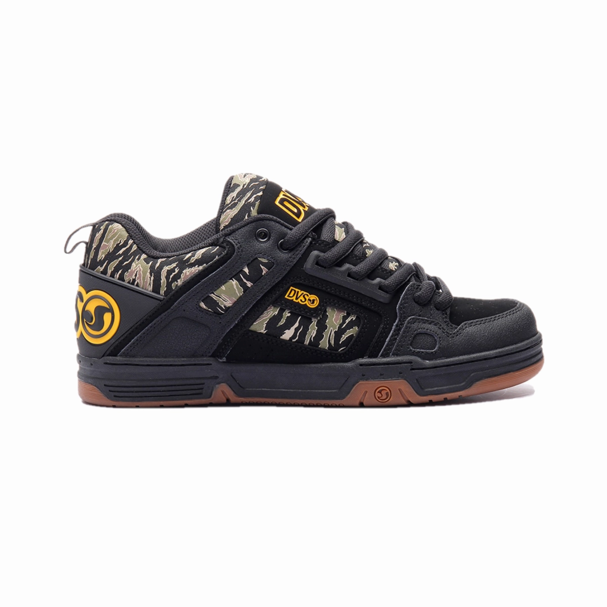 Smooth Walk DVS F0000029700 COMANCHE MN'S (Medium) Black/Jungle/Camo Leather & Nubuck Skate Shoes