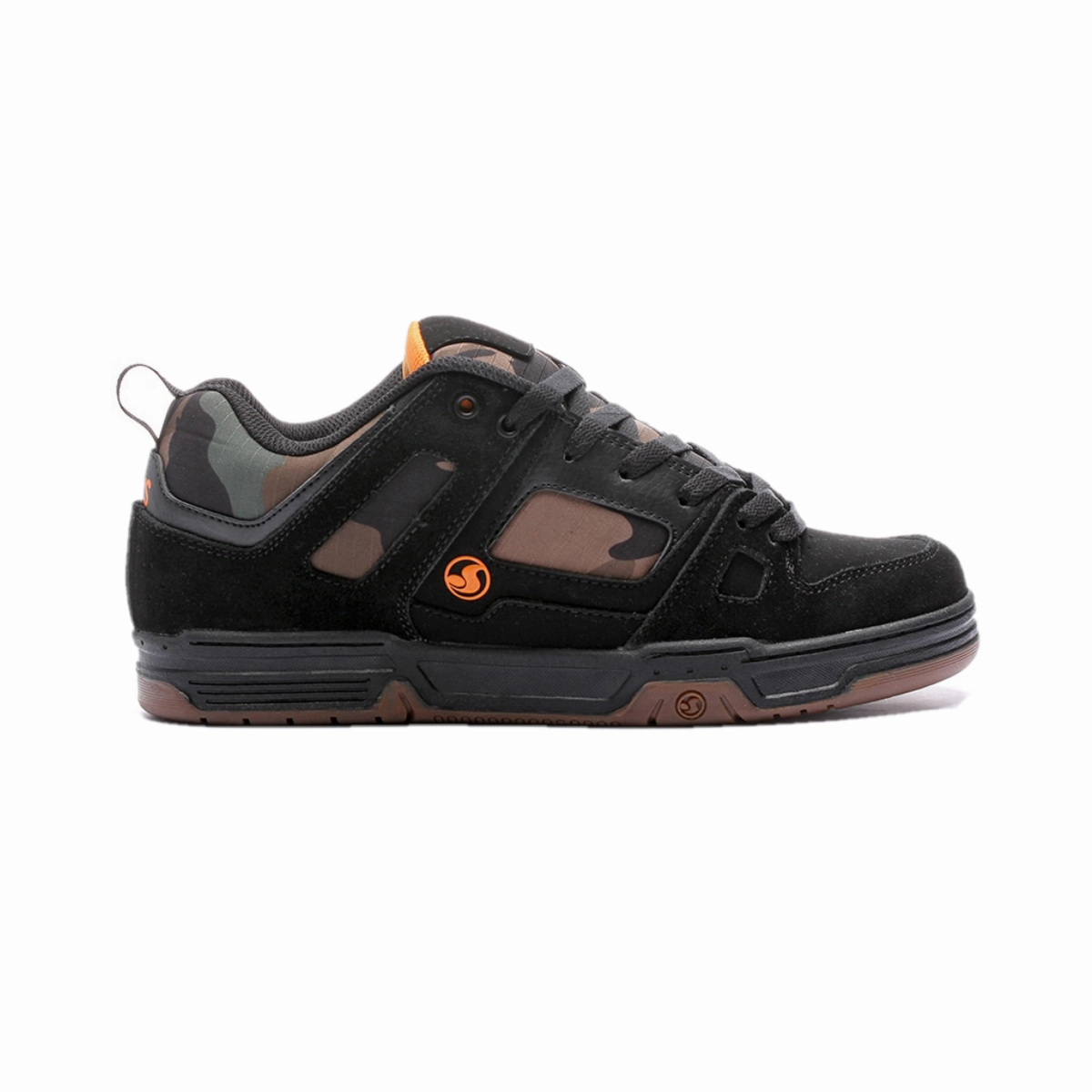 Tough Wear DVS F0000329005 GAMBOL MN'S (Medium) Black/Camo/Orange Leather & Nubuck Skate Shoes