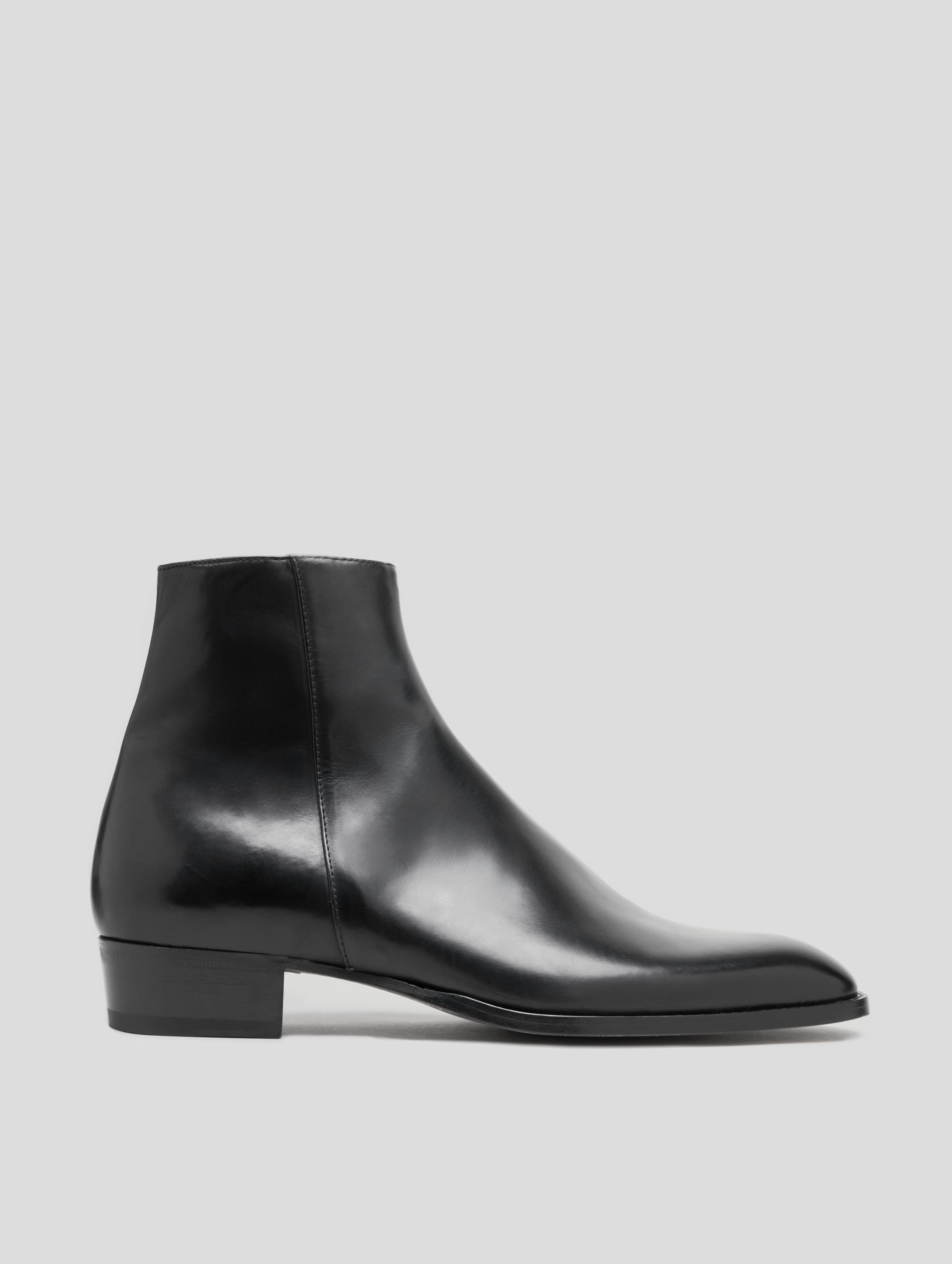 Best Boots For Plantar Fasciitis DYLAN 30MM ANKLE BOOT IN BLACK CALFSKIN