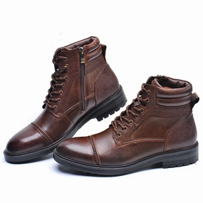 Dylan - Stylish Premium Leather Boots Work Boots With Toe Cap