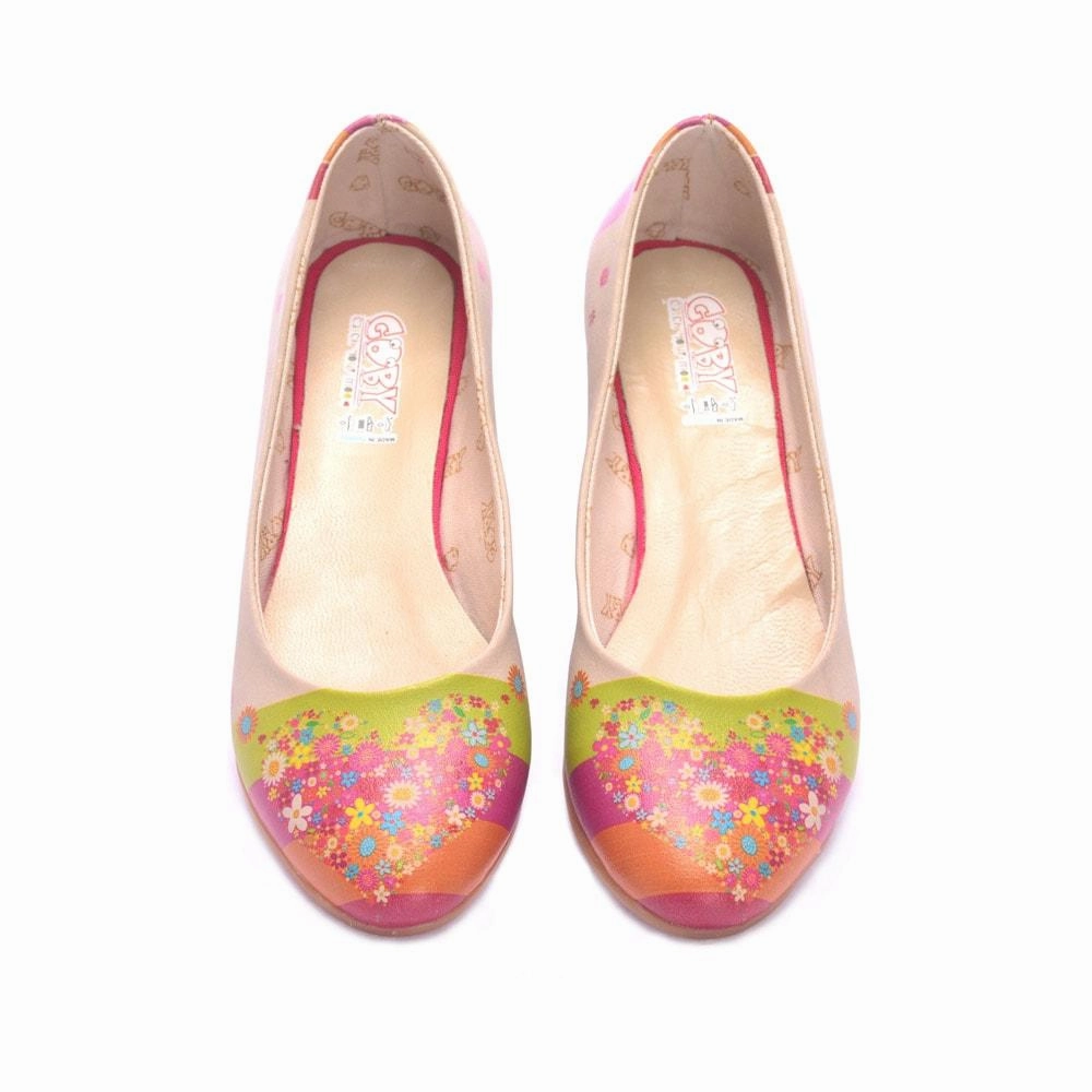 Flowering Heart Ballerinas Shoes 1054 Move Light Active