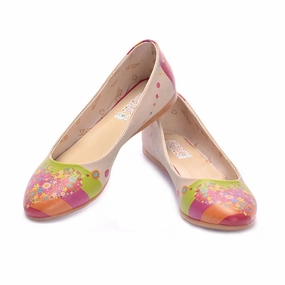 Flowering Heart Ballerinas Shoes 1054 Arch Care Moon Tone