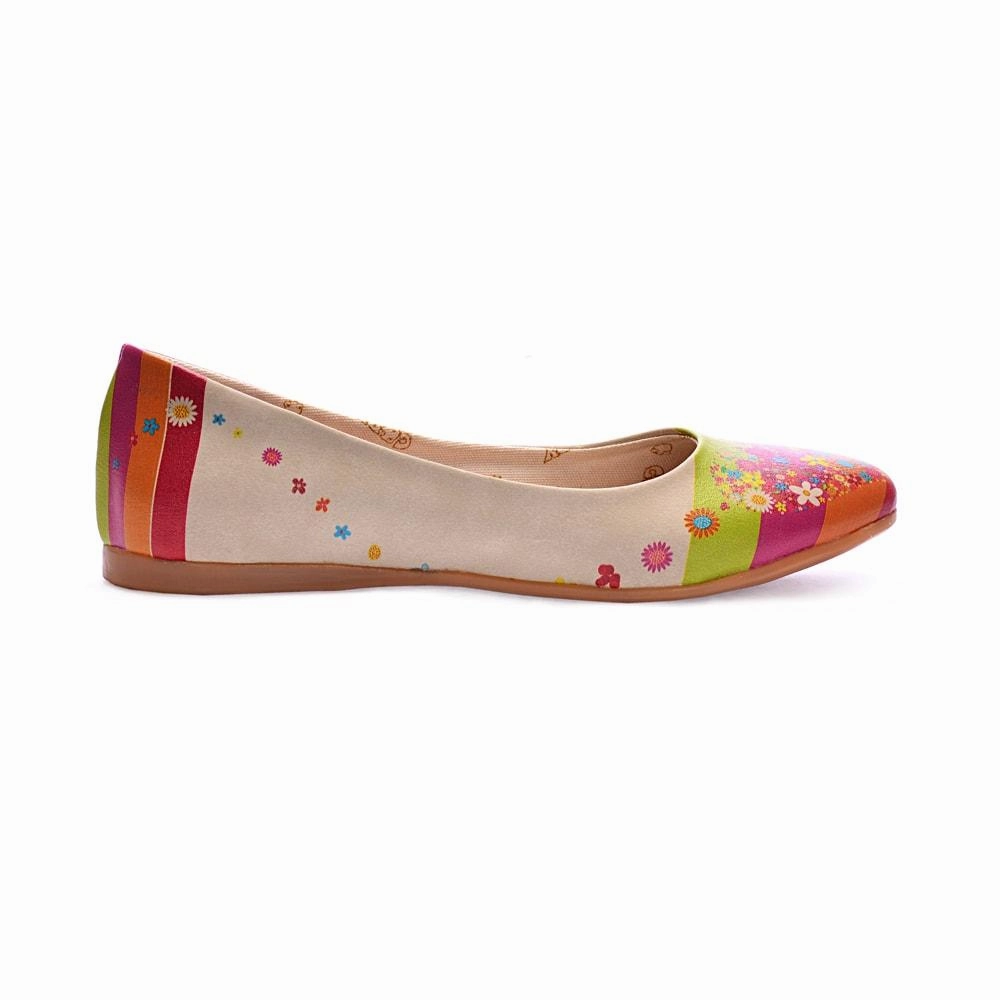 Flowering Heart Ballerinas Shoes 1054 Soft Cushioning Dry Base