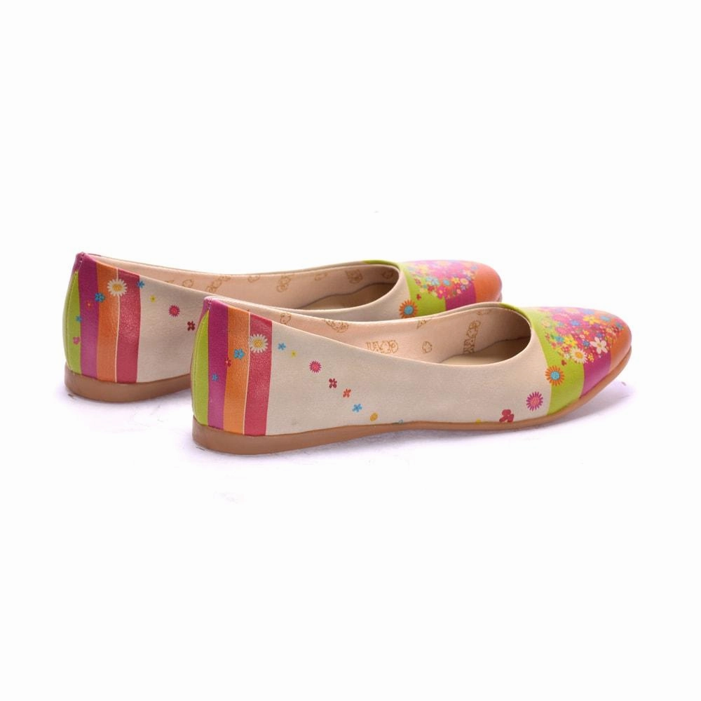 Flowering Heart Ballerinas Shoes 1054 Grip Strong