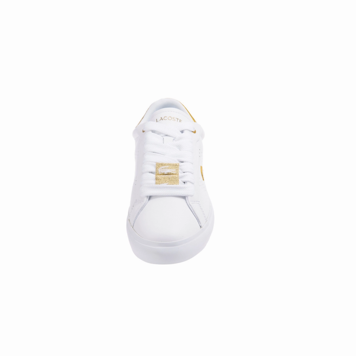 Daily Move LACOSTE 7-45SFA0034216 POWERCOURT 2.0 WMN'S (Medium) White/Gold Leather & Synthetic Lifestyle Shoes