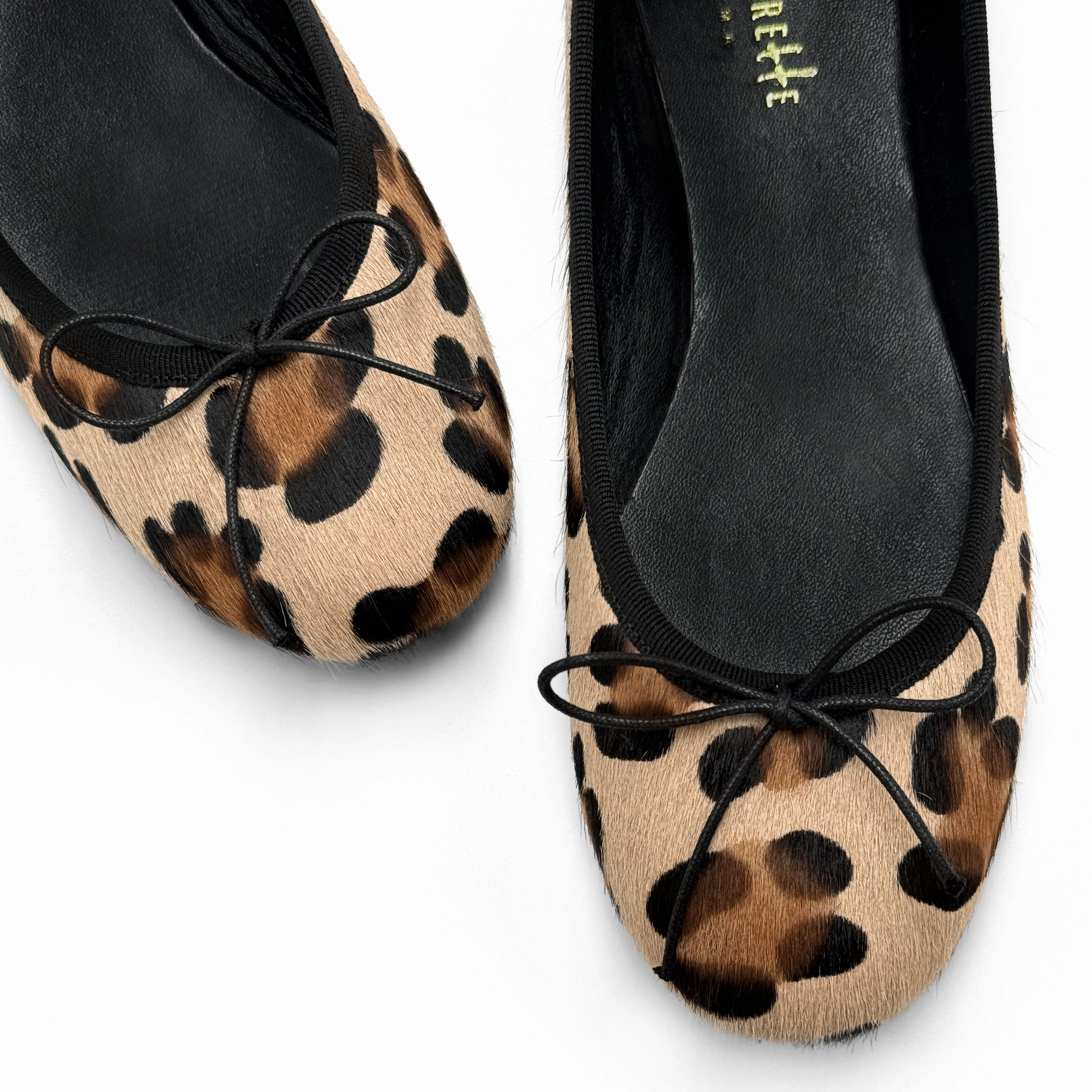 Shoes For Arches Animalier spotted calf hair ballet flats