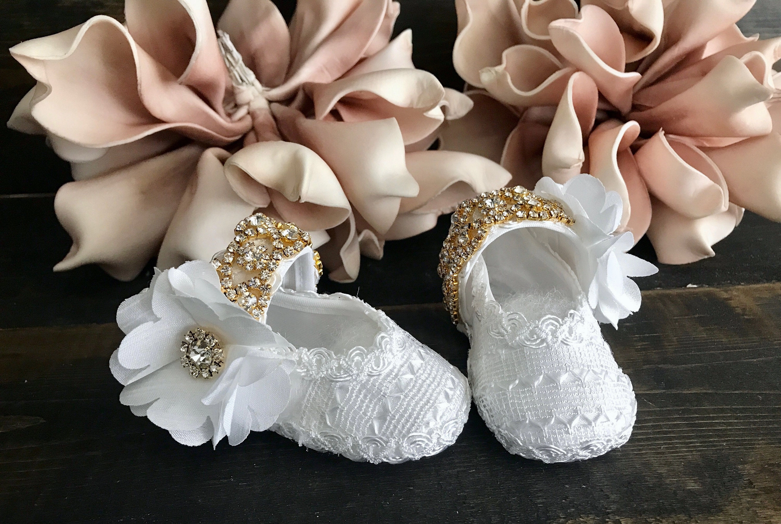 Baby girl baptism shoes white gold rhinestones, christening white shoes, gold baptism girl (Isabella) Asics Shoes Gel Cumulus 24 Running