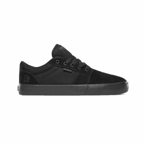 ETNIES 4101000351 004 BARGE LS MN'S (Medium) Black/Black Suede/Canvas Skate Shoes Canyon Jog Blossom Step