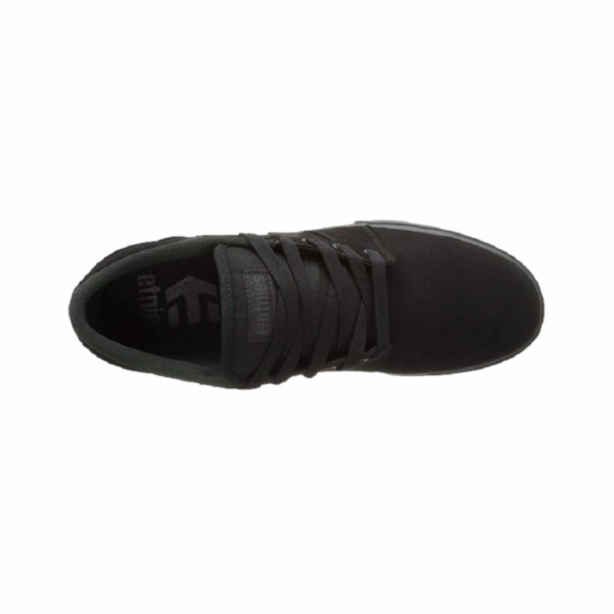 ETNIES 4101000351 004 BARGE LS MN'S (Medium) Black/Black Suede/Canvas Skate Shoes Soft Padding Daily Motion