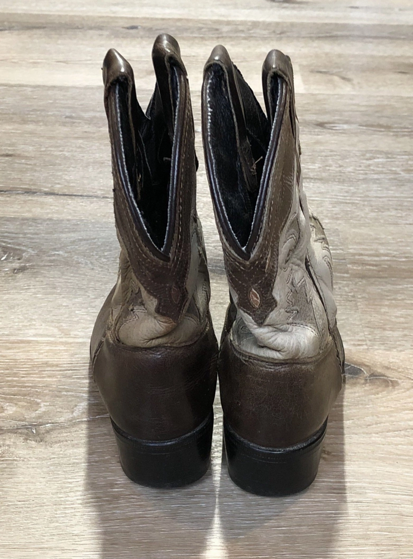 Ice Boots Kids Brown Leather and Suede Western Cowboy Boot SOLD