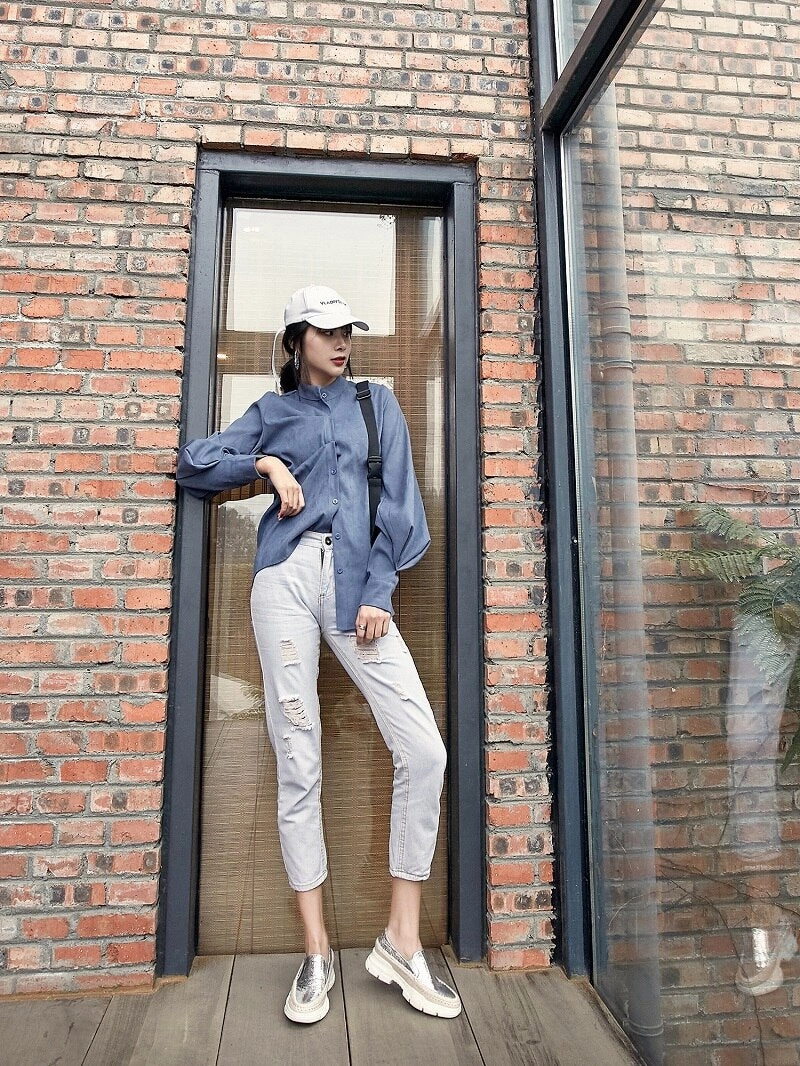 Chunky Loafers Outfit Chicmy Causal Loafers Metal Sheepskin Women Flats Slip On Ladies Simple Shoes Silver Color Platform Footwear