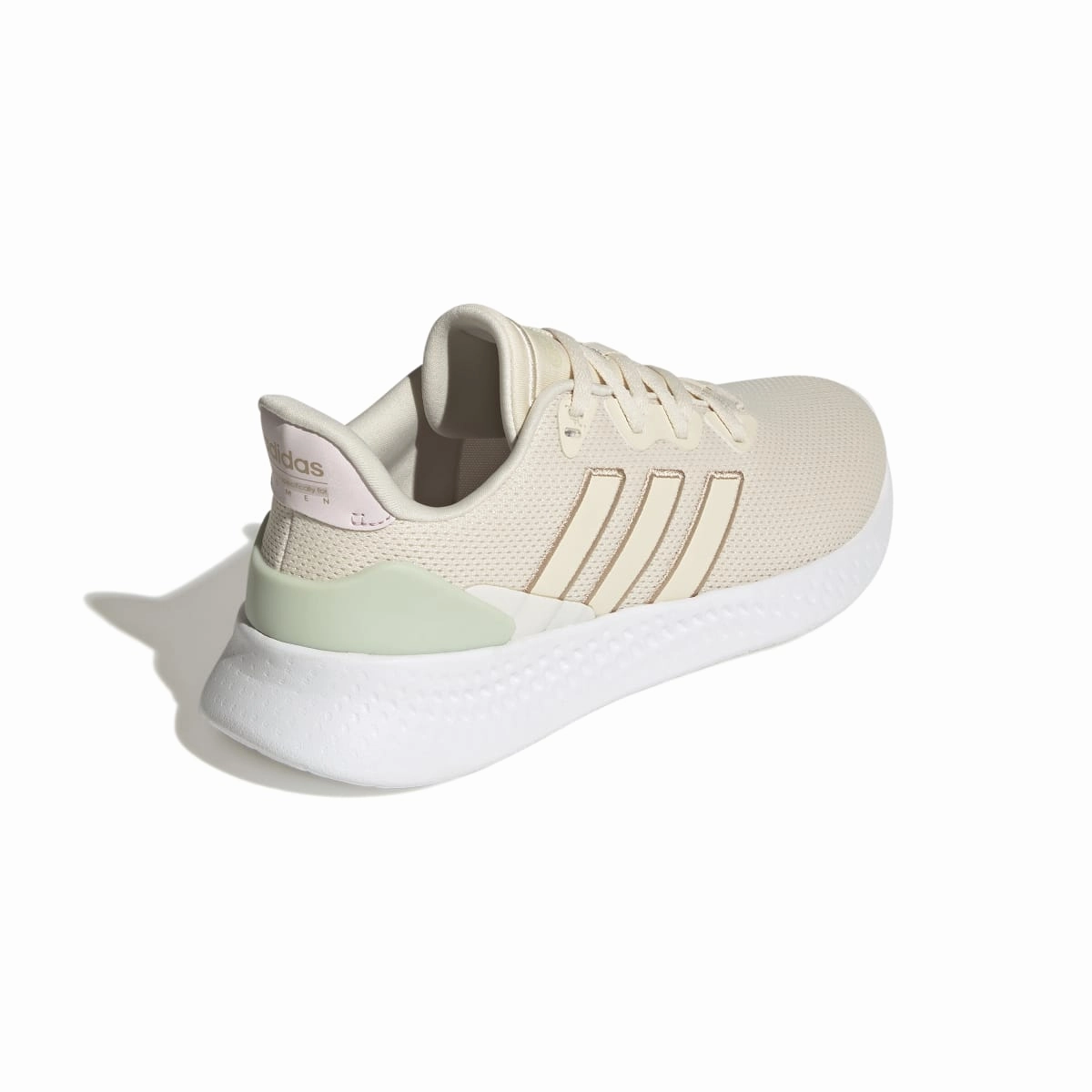 City Pace Global Fit ADIDAS GZ6773 PUREMOTION SE WMN'S (Medium) White/Beige/Green Textile Running Shoes