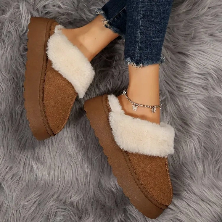 Loafers Narrow Feet New Winter Retro Women Snow Warm Suede Leather Lazy Loafers Boots Shoes Woman Lady Female Flat Bottine Botas Boots  Shoes 2023