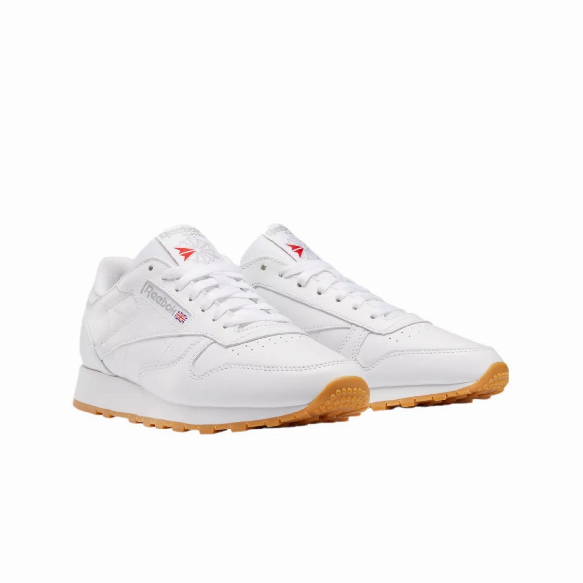 REEBOK GY0952 (100008491) CLASSIC LEATHER MN'S (Medium) White/Grey/Gum Leather Lifestyle Shoes City Escape dirt path