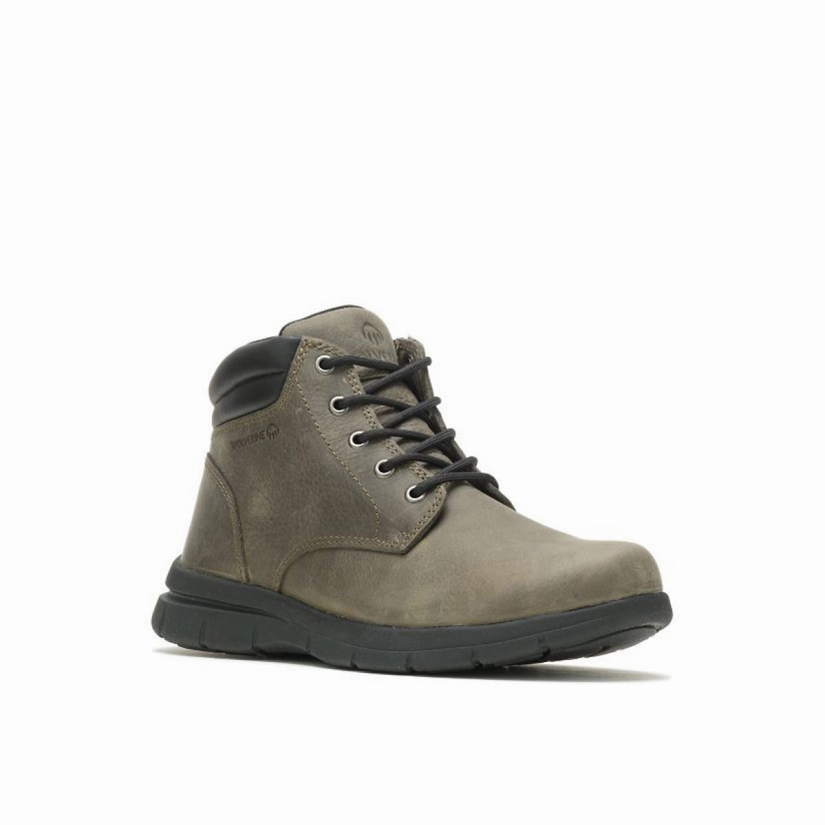 WOLVERINE W880267-EW KARLIN CHUKKA MN'S (Extra Wide) Charcoal Grey Leather Work Boots Durable Grip Work Ready