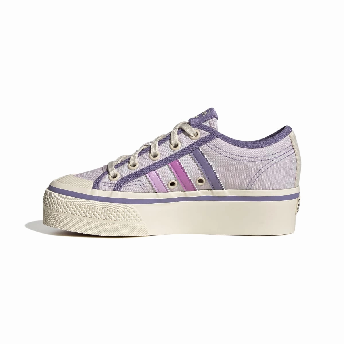 Cloud Feel Yellow Sun ADIDAS GY7051 NIZZA PLATFORM JR'S (Medium) Pink/Lilac/White Textile Lifestyle Shoes