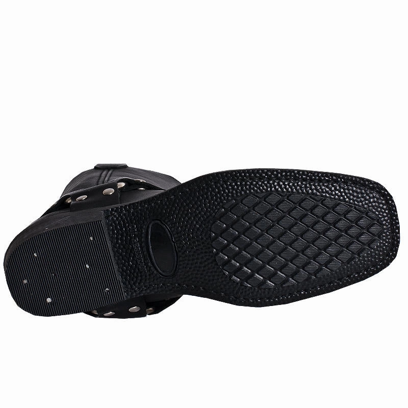 Adidas Shoes Custom Molly Black Leather Antique Buckle Boots (DS) ~ BACKORDER 6/26/24