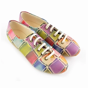Short Trip Peak Step Colored Stones Ballerinas Shoes SLV019