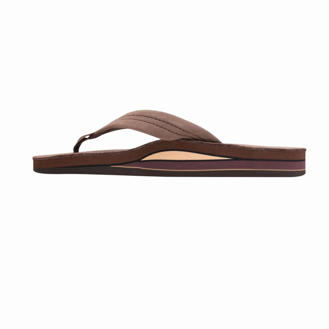 All-Age Fit Hot Weather RAINBOW 302ALTS0W/EXPR DOBLE LAYER PREMIER WMN'S (Medium) Expresso Leather Strap Sandals