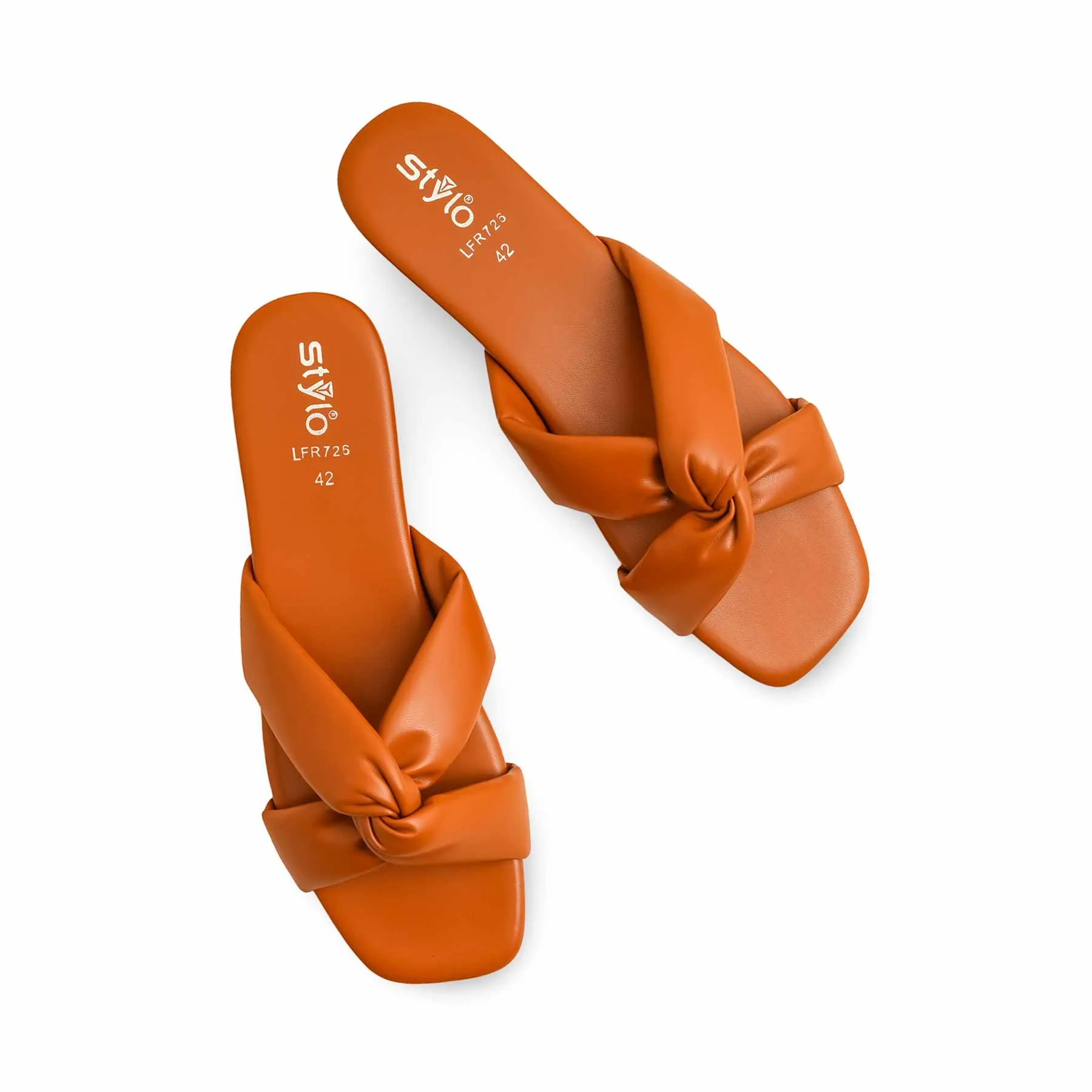 Mustard Formal Slipper LFR726 Fur Soft Sole Slippers